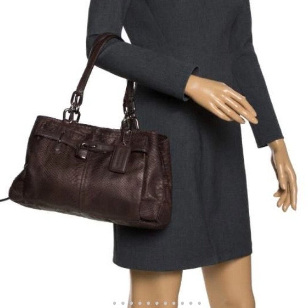 COACH VINTAGE Y2K JAYDEN SATCHEL EXOTIC PYTHON EMBOSSED BAG